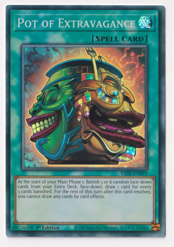 thumbnail image 2 of Korean Yu-Gi-Oh! Pot Of Extravagance RC03-KR042 Secret Rare Ungraded Near Mint 2 of 6