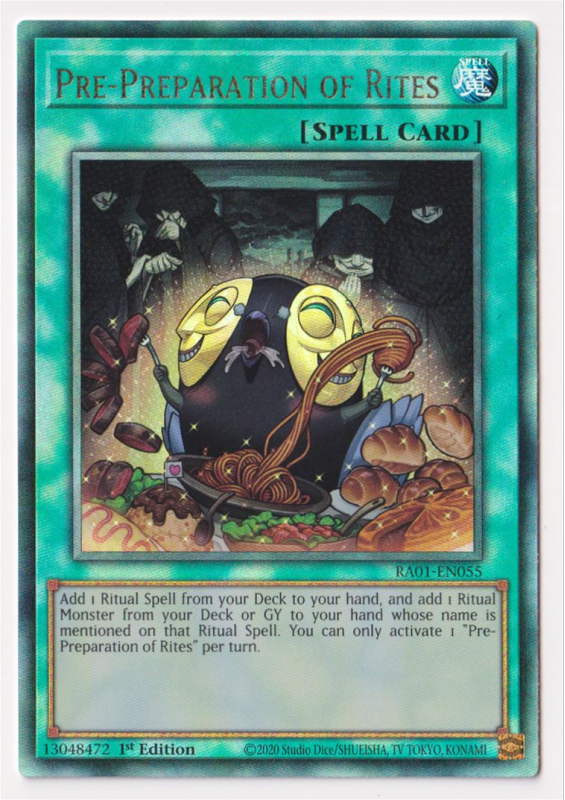 Infernal Rites Card Pre-Preparation of Rites (Ultimate Rare) : RA01-EN055 - Yu-Gi-Oh ...