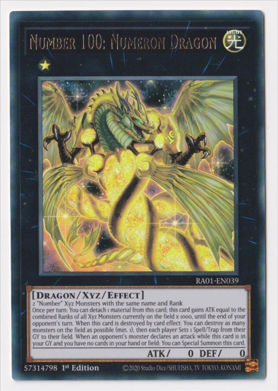 Number 100: Numeron Dragon (Ultra Rare) : RA01-EN039 - Yu-Gi-Oh! Single ...