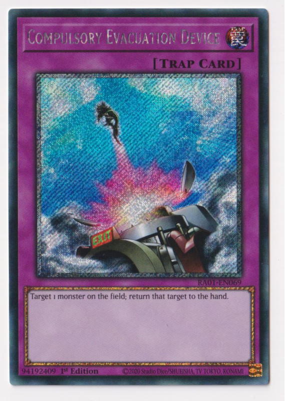 Compulsory Evacuation Device (Platinum Secret Rare) : RA01-EN069 - Yu ...