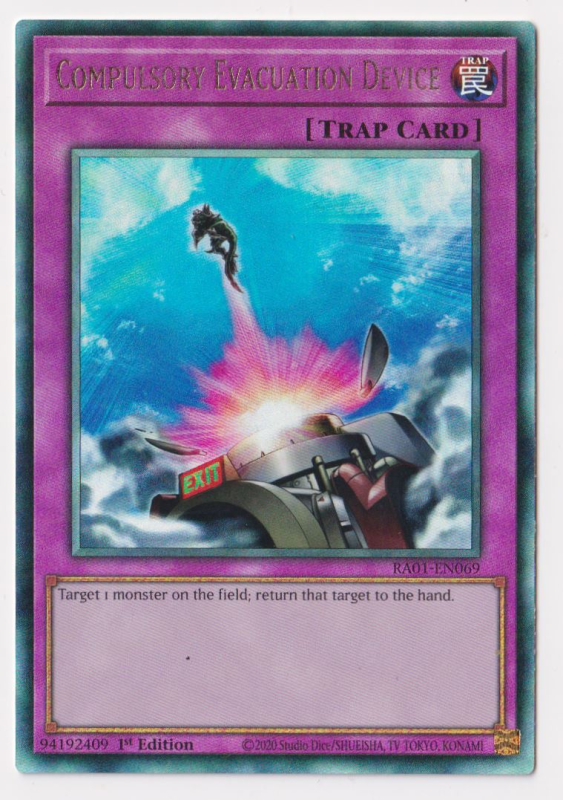 Compulsory Evacuation Device (Ultimate Rare) : RA01-EN069 - Yu-Gi-Oh ...