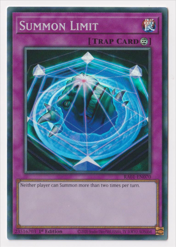 Summon Limit (Super Rare) : RA01-EN070 - Yu-Gi-Oh! Single Card