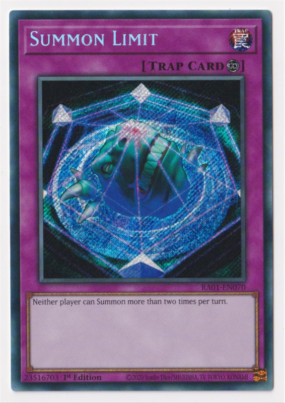 Summon Limit (Secret Rare) : RA01-EN070 - Yu-Gi-Oh! Single Card