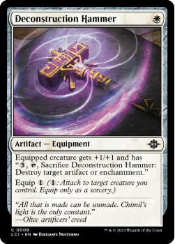 Deconstruction Hammer single card from Magic the Gathering