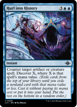 Hurl into History single card from Magic the Gathering