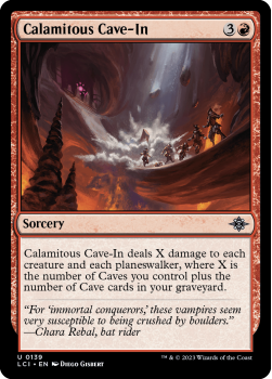 Calamitous Cave-In (FOIL) single card from Magic the Gathering