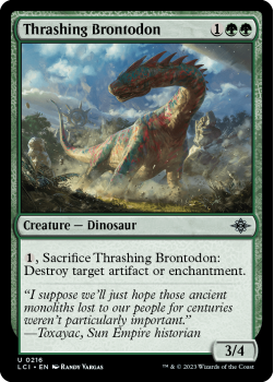 Thrashing Brontodon single card from Magic the Gathering