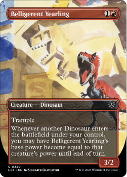Belligerent Yearling (BORDERLESS) single card from Magic the Gathering