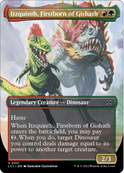 Itzquinth, Firstborn of Gishath (BORDERLESS) single card from Magic the Gathering