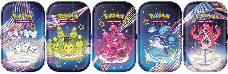 Pokemon Scarlet & Violet Paldean Fates Mini Tin Set of Five Pokemon Scarlet & Violet Paldean Fates Mini Tin Set of Five