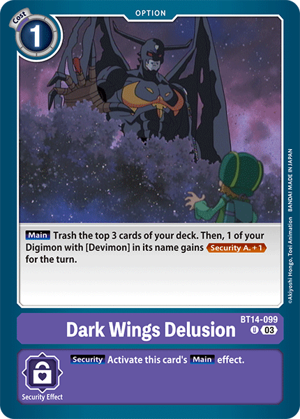 Dark Wings Delusion : BT14-099 BLAST ACE - Digimon Card Game Single Card Dark Wings Delusion : BT14-099 BLAST ACE - Digimon Card Game Single Card