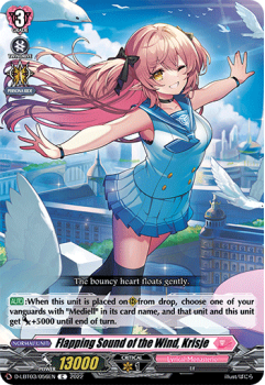Flapping Sound of the Wind, Krisje (C) single card from Cardfight!! Vanguard