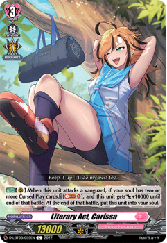 Literary Act, Carissa (C) single card from Cardfight!! Vanguard