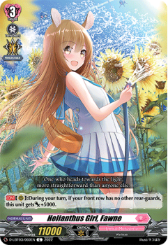 Helianthus Girl, Fawne (C) single card from Cardfight!! Vanguard