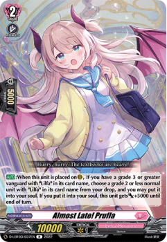 Almost Late! Prufla (R) single card from Cardfight!! Vanguard