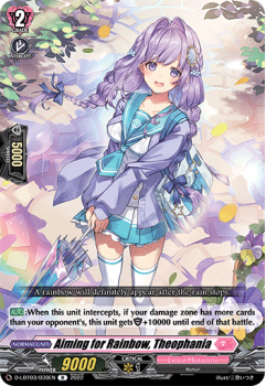 Aiming for Rainbow, Theophania (R) single card from Cardfight!! Vanguard