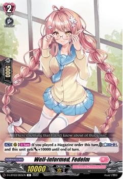 Well-informed, Fedelm (C) single card from Cardfight!! Vanguard