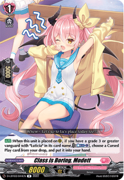 Class is Boring, Modett (R) single card from Cardfight!! Vanguard