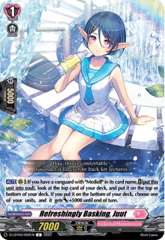 Refreshingly Basking, Juut (C) single card from Cardfight!! Vanguard