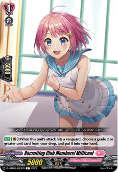 Recruiting Club Members! Millicent (C) single card from Cardfight!! Vanguard