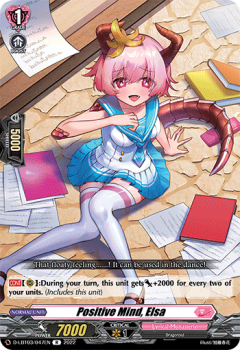 Positive Mind, Elsa (R) single card from Cardfight!! Vanguard