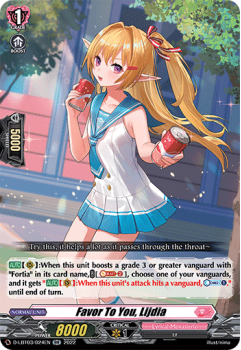 Favor To You, Lijdia (RR) single card from Cardfight!! Vanguard