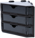 Black Rack: End Piece with Drawers (Endstuck mit Schubladen)