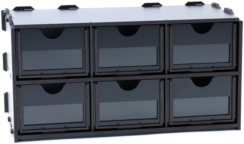 Schubladen Racks Black Rack: Cabinet with 6 Drawers (Schrank mit 6 Schubladen)