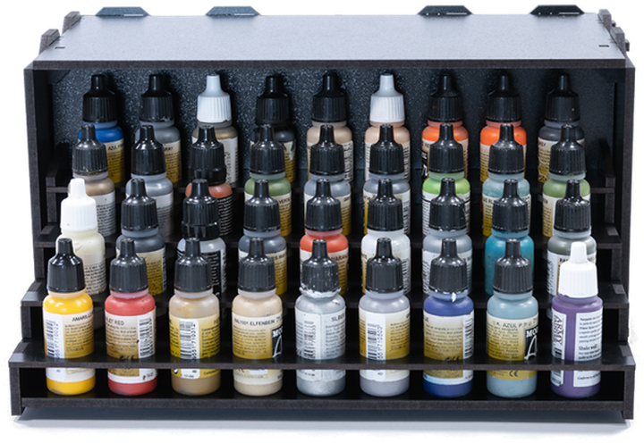 Dropper Paint Rack Black Rack: Extendable Paint Shelf (Dropper)(Farbregal Ausziehbar)