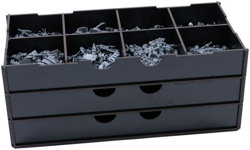 Schubladen Racks Black Rack: Cabinet 3 Long Drawers (Schrank 3 Lange Schubladen)