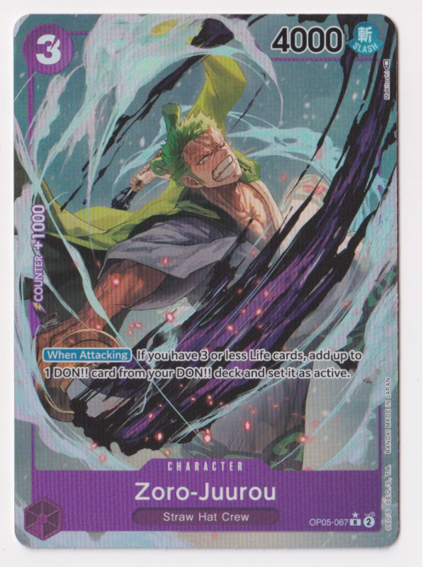 thumbnail image 2 of Zoro-Juurou SP Alt Art OP05-067 – One Piece CCG, Emperors In The New World, Japanese, Near Mint 2 of 5