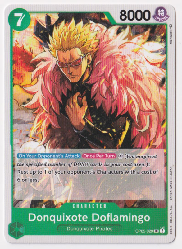 Donquixote Doflamingo (ALTERNATE ART) : OP05-029 AWAKENING OF THE NEW ERA - One Piece Single Card Donquixote Doflamingo (ALTERNATE ART) : OP05-029 AWAKENING OF THE NEW ERA - One Piece Single Card