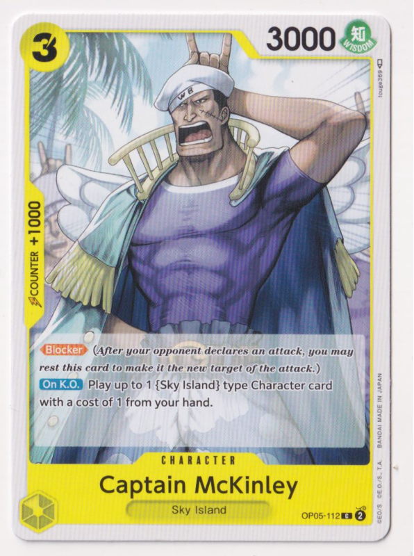 Captain McKinley : OP05-112 AWAKENING OF THE NEW ERA - One Piece Single Card Captain McKinley : OP05-112 AWAKENING OF THE NEW ERA - One Piece Single Card