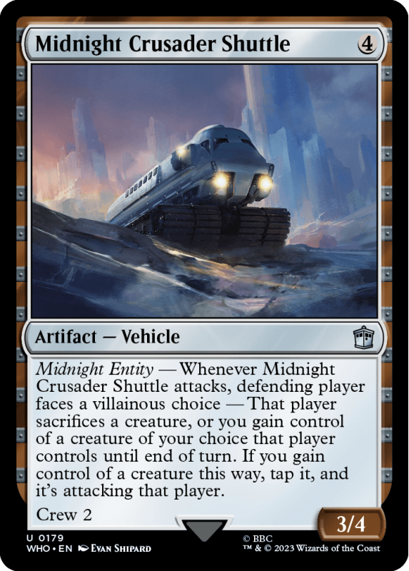 Midnight Crusader Shuttle : 0179 DOCTOR WHO: UNIVERSES BEYOND - Magic the  Gathering Single Card