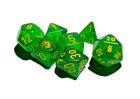 Chessex - Borealis Polyhedral 7 Dice Set - Maple Green & Yellow - Image 3