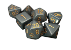 Chessex - Polyhedral 7 Dice Set - Dark Grey w/Copper - Image 2