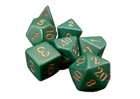 Chessex - Polyhedral 7 Dice Set - Dusty Green w/Gold - Image 2