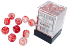 Chessex - Nebula 12mm D6 Dice Block - Luminary Red & Silver Dice Block
