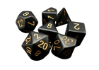 Chessex - Polyhedral 7 Dice Set - Black w/Gold - Image 2