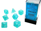 Chessex - Frosted Polyhedral 7 Dice Set - Teal w/White