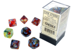 Chessex - Nebula Polyhedral 7 Dice Set - Luminary Primary Blue