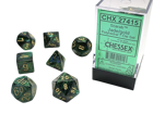 Chessex - Scarab Jade/gold Polyhedral 7-Dice Set