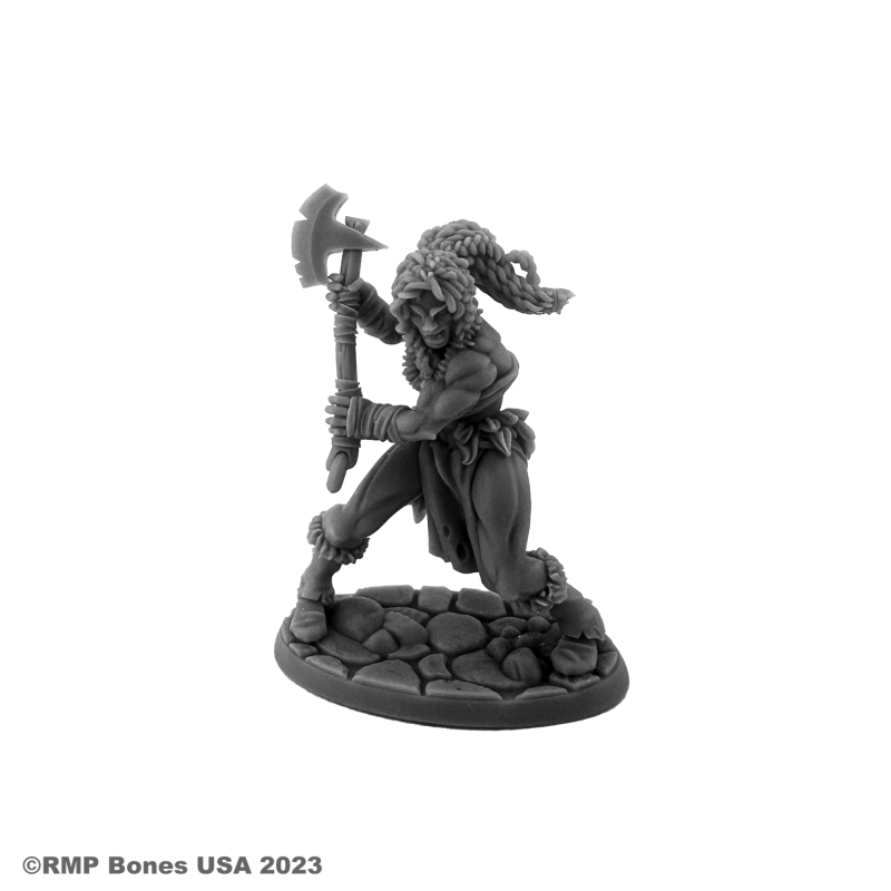 Reaper Miniatures Jana Frostwind Barbarian – Unpainted Metal D&D Miniature, Unassembled, 25mm Scale