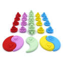 5 Player Stronghold & Alliance Tokens For Rising Sun - 25 Pieces