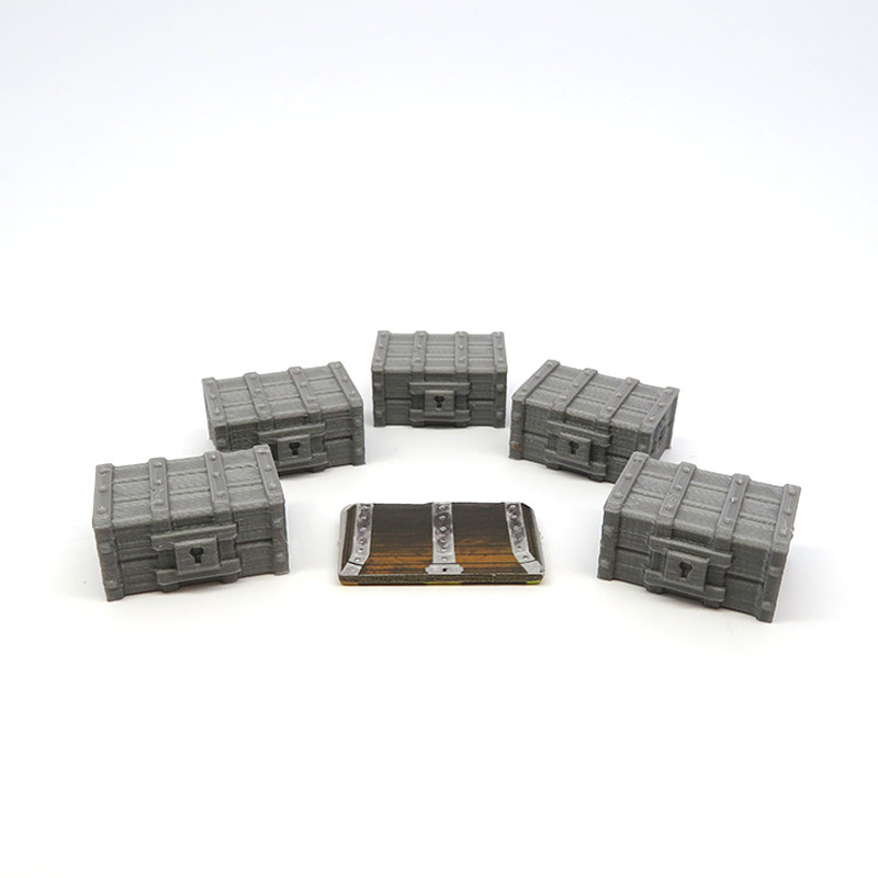 Numbered Treasure Chests for Gloomhaven 5 pieces