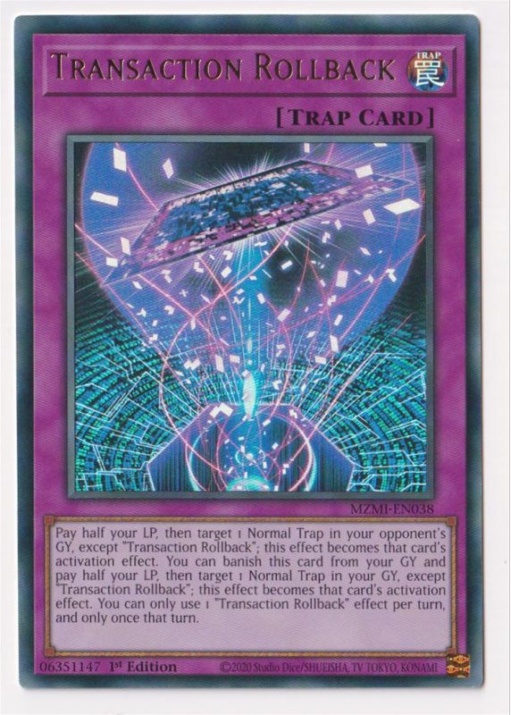 Transaction Rollback (Ultra Rare) : MZMI-EN038 - Yu-Gi-Oh! Single Card Transaction Rollback (Ultra Rare) : MZMI-EN038 - Yu-Gi-Oh! Single Card