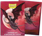 Dragon Shield Brushed Art Sleeves - Valentine Dragons 2024 Japanese Size (60 Sleeves)