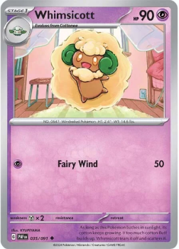Whimsicott single card from Pokemon