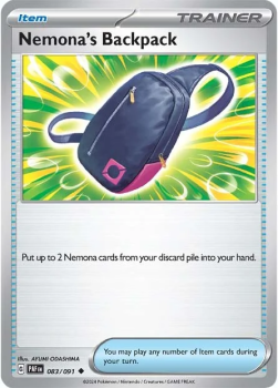 Nemona's Backpack single card from Pokemon