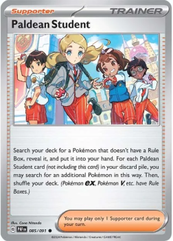 Paldean Student single card from Pokemon